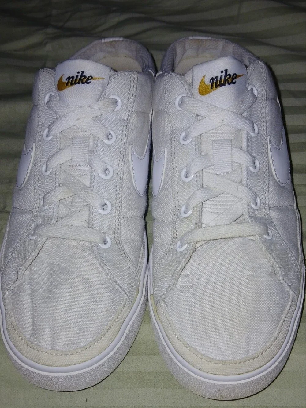 Nike Womens Court Legacy Mule White Canvas Sz: 9.5